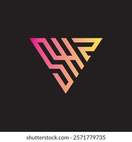 Unique and stylish SHZ sports brand logo in gold and black