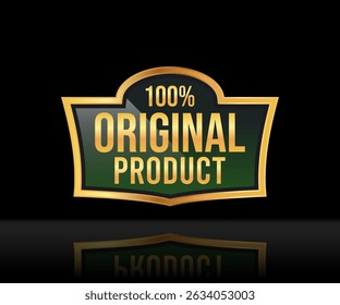 Unique and stylist shield with text Original Product, luxury golden color. Commonly used for marketing, packaging, and branding for upscale products and services.