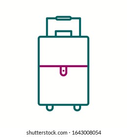 Unique Suitcase Vector Line Icon