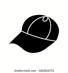 Unique Summer Cap Vector Glyph Icon