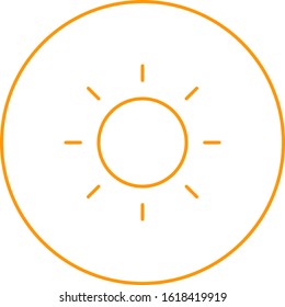 Unique Sun II Phone Vector Line Icon