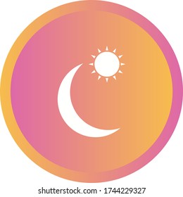 Icono Único De Glifo De Vector De Sol Y Planeta