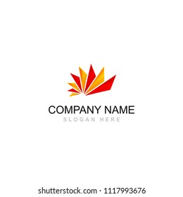 unique sun ray vector logo design