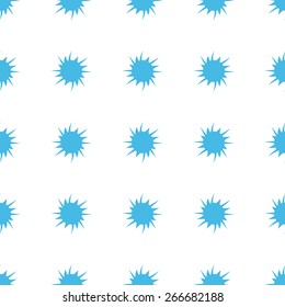 Unique Sun white and blue seamless pattern for web design. Vector symbol