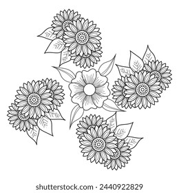 Único girasol plantilla creativa vector eps patrones de mandala para descarga gratuita