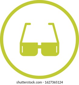 Unique Sunglasses Vector Glyph Icon