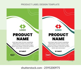 Unique supplements label design template