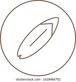 Unique Surfing Board Vector Line Icon