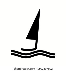 Unique Surfing Vector Glyph Icon