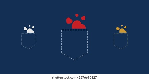 Unique and sweet love Pocket logo design