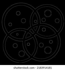 Unique Symbol Vector in Black and White.