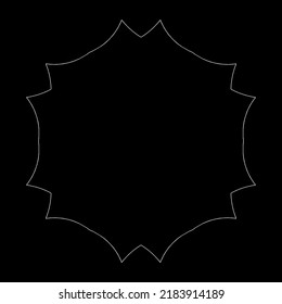 Vector de símbolo único en blanco y negro.