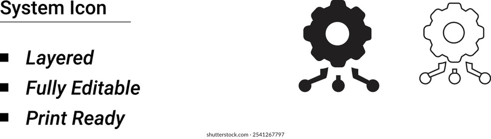 Plantillas únicas del diseño del icono del sistema