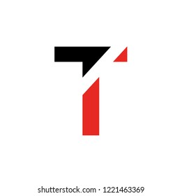 Unique T Initial Letter Logo Vector