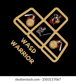 An Unique T Shirt design with Warrior View with the quote "WASD WARRIOR"