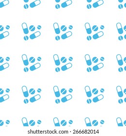 Unique Tablets white and blue seamless pattern for web design. Vector symbol