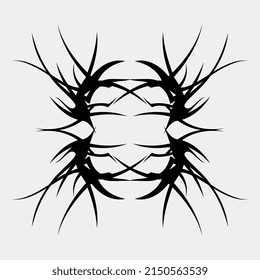 unique tattoo vector, root, evil, symbol, floral, asian, decoration