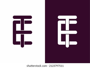 Unique of TE or ET initial letter design