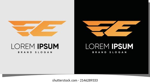 Unique Technology E Letter logo with creative modern style Premium Vector