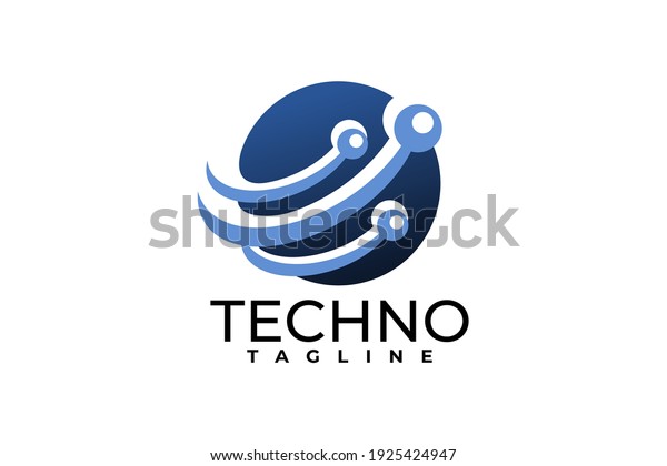 Unique Technology Logo Modern Futuristic Vector Stock Vector (Royalty ...