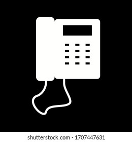 Unique Telephone Set Glyph Vector Icon