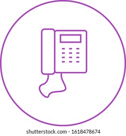 Unique Telephone Set Line Vector Icon