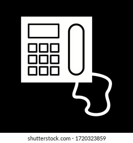 Unique Telephone Vector Glyph Icon