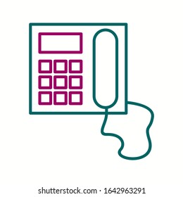 Unique Telephone Vector Line Icon