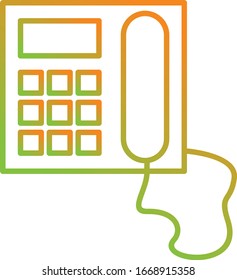Icono de línea del vector telefónico único