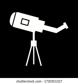 Unique Telescope Vector Glyph Icon