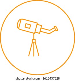 Unique Telescope Vector Line Icon