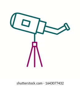 Unique Telescope Vector Line Icon