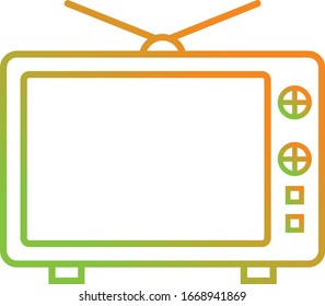 Unique Television Line Vector Icon