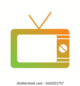 Unique Television Vector Glyph Icon