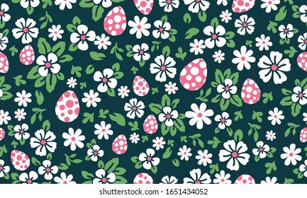 Unique template for Easter, with beautiful leaf and flower background.
