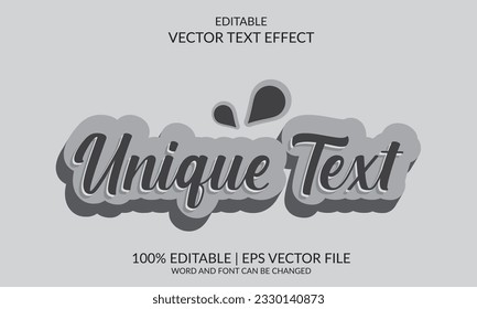 Unique text 3d text effect template