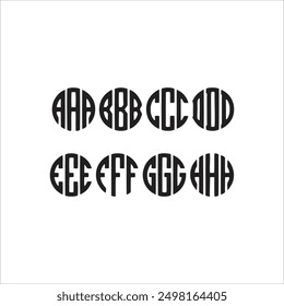 Unique text icon set template