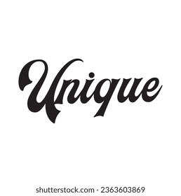 unique text on white background.