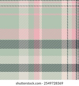 Unique texture vector background, canadian seamless plaid textile. Dimensional fabric tartan check pattern in pastel and light colors palette.