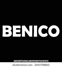 Unique thick rounded decorative display font vector