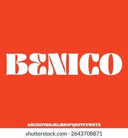 Unique thick rounded decorative display font vector