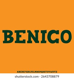 Unique thick rounded decorative display font vector