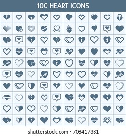 Unique thin line icons set of heart. Premium quality outline symbol collection. Modern pictogram pack of romance. Stroke vector logo concept for web graphics.