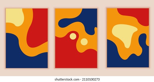 Unique three-color abstract background, simple, decorative