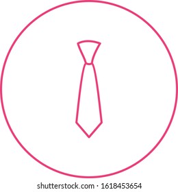 Unique Tie Vector Line Icon