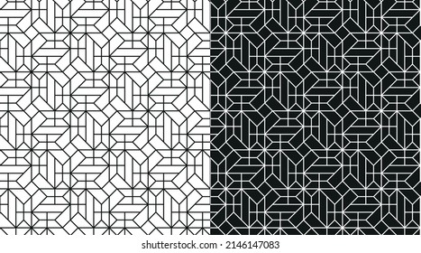 unique tile pattern seamless vector geometric abstract