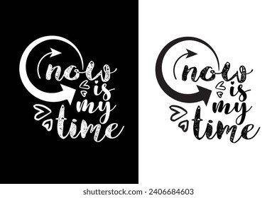 Unique time typography tshirt design