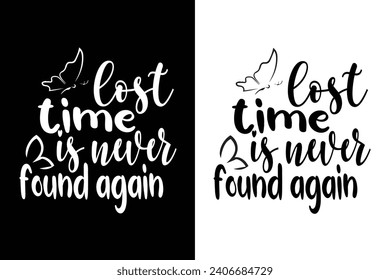 Diseño de camisetas con tipografía de tiempo único