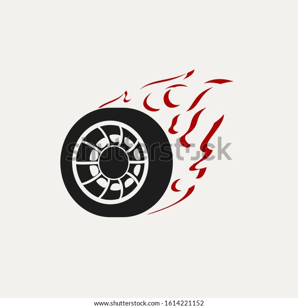 Unique tire of fire vector\
design