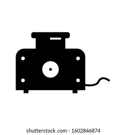 Unique Toaster Glyph Vector Icon